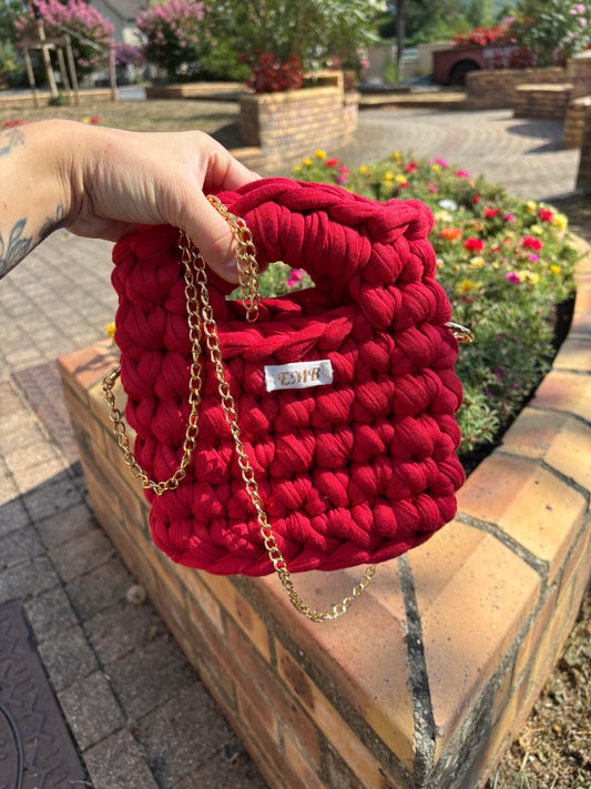 Sac en crochet (rouge)