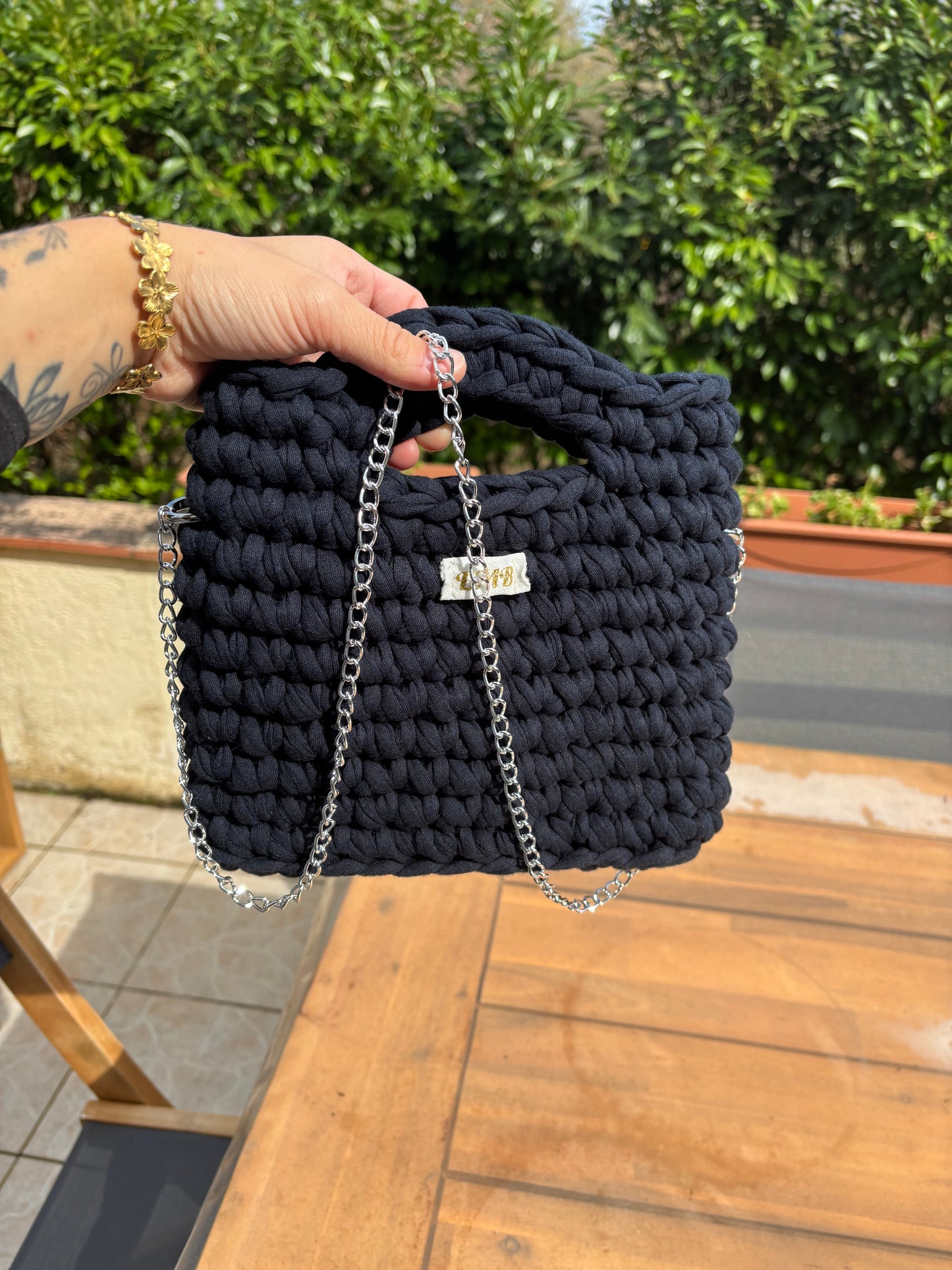 Sac en crochet (bleu)