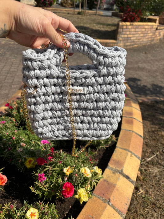 Sac en crochet (gris)