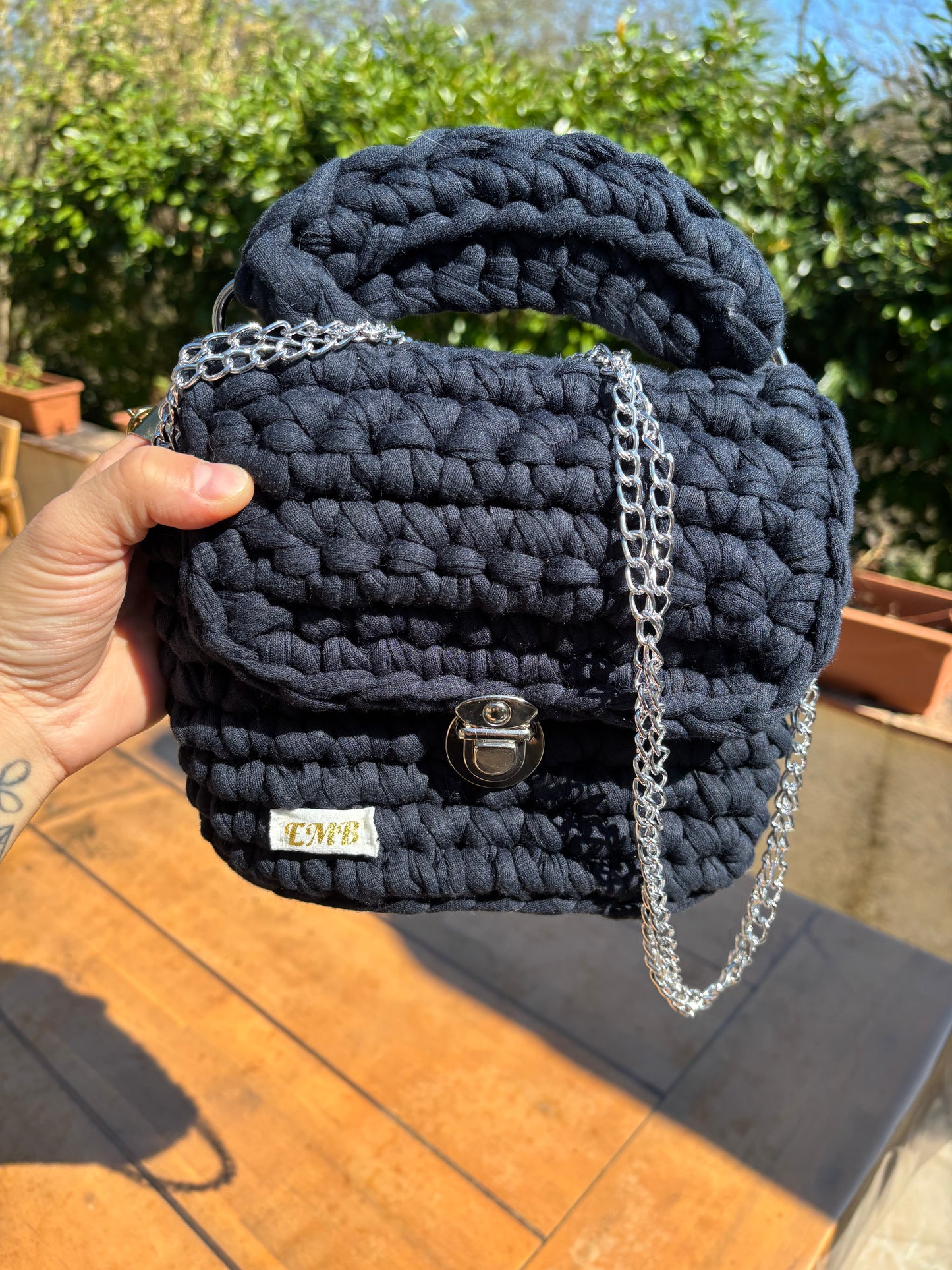 Sac en crochet (bleu)