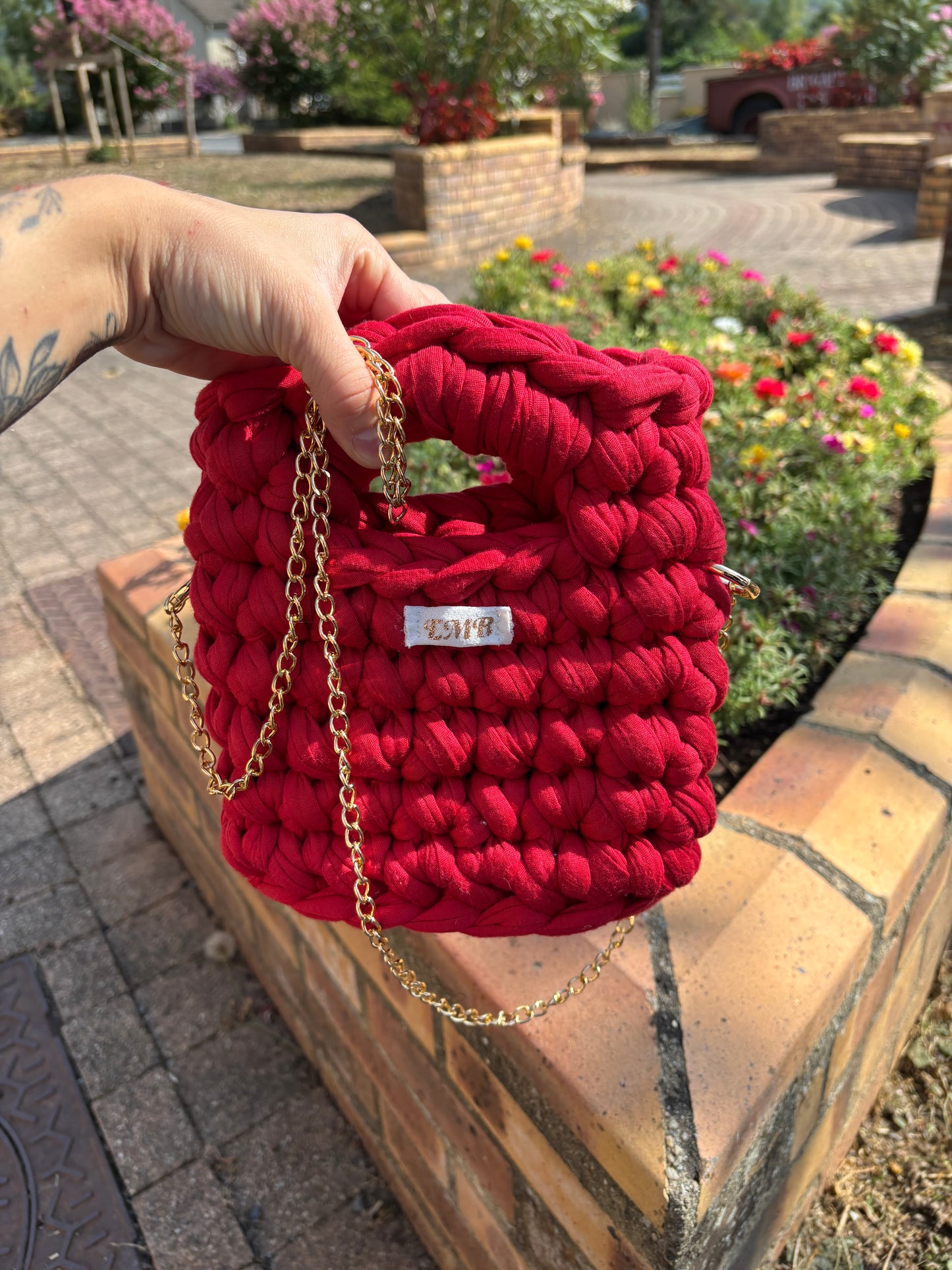 Sac en crochet (rouge)
