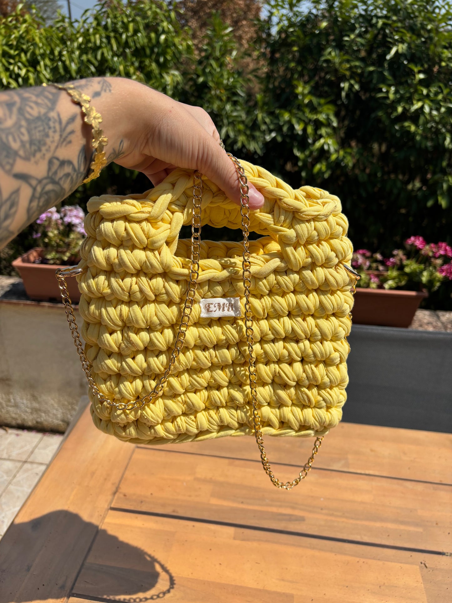 Sac en crochet (jaune)